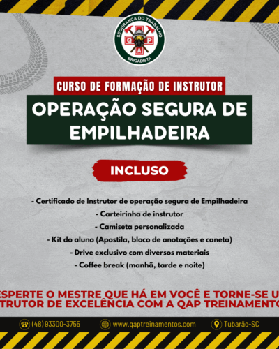 Curso de Instrutor de NR 11 – Operação com Empilhadeira