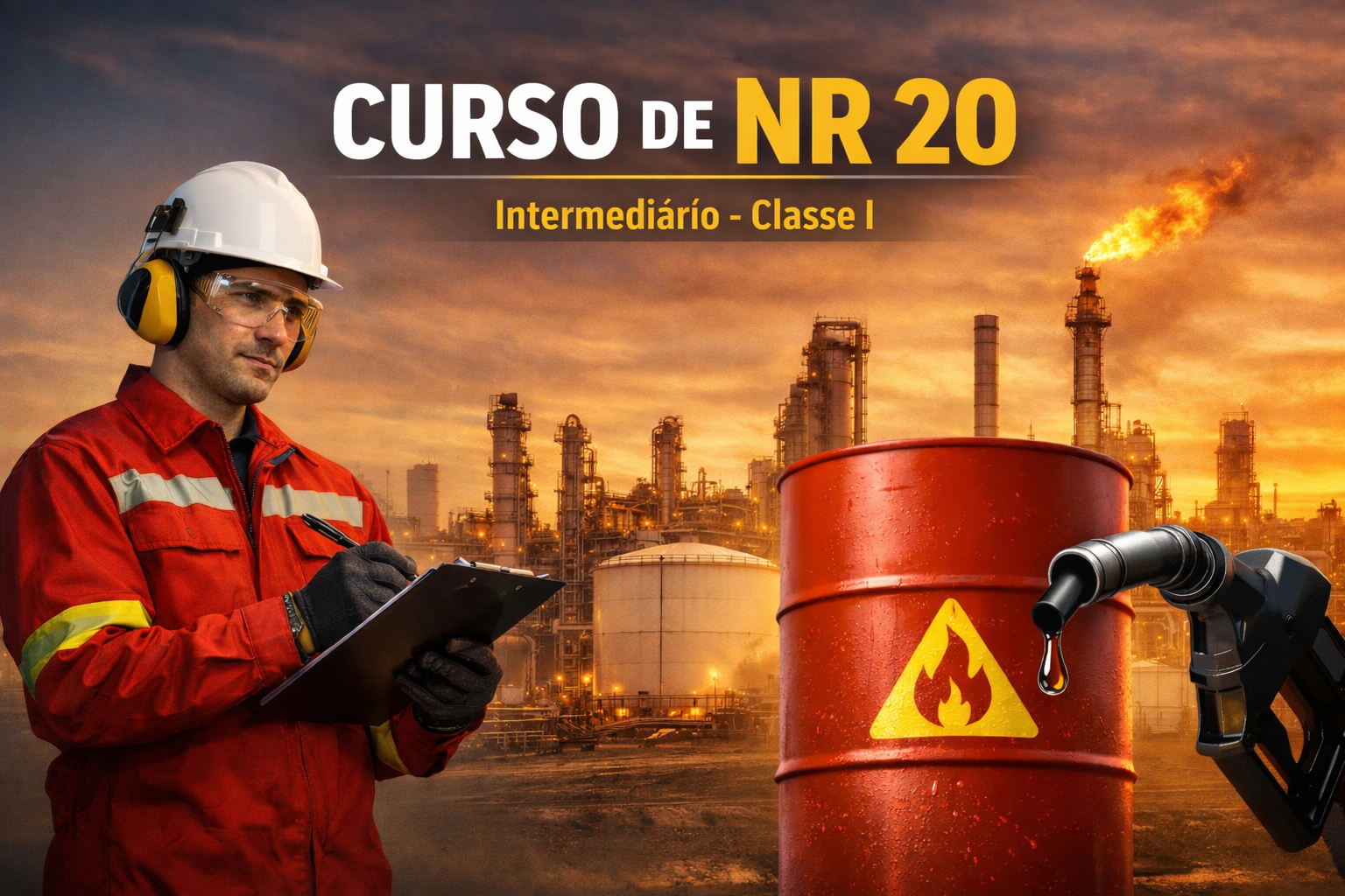NR 20 – Trabalho com Inflamáveis e Combustíveis Intermediário Classe I