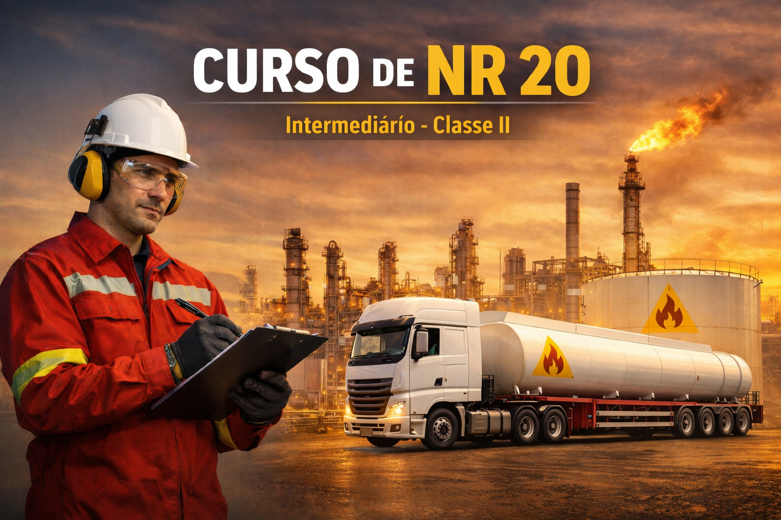 NR 20 – Trabalho com Inflamáveis e Combustíveis Intermediário Classe II