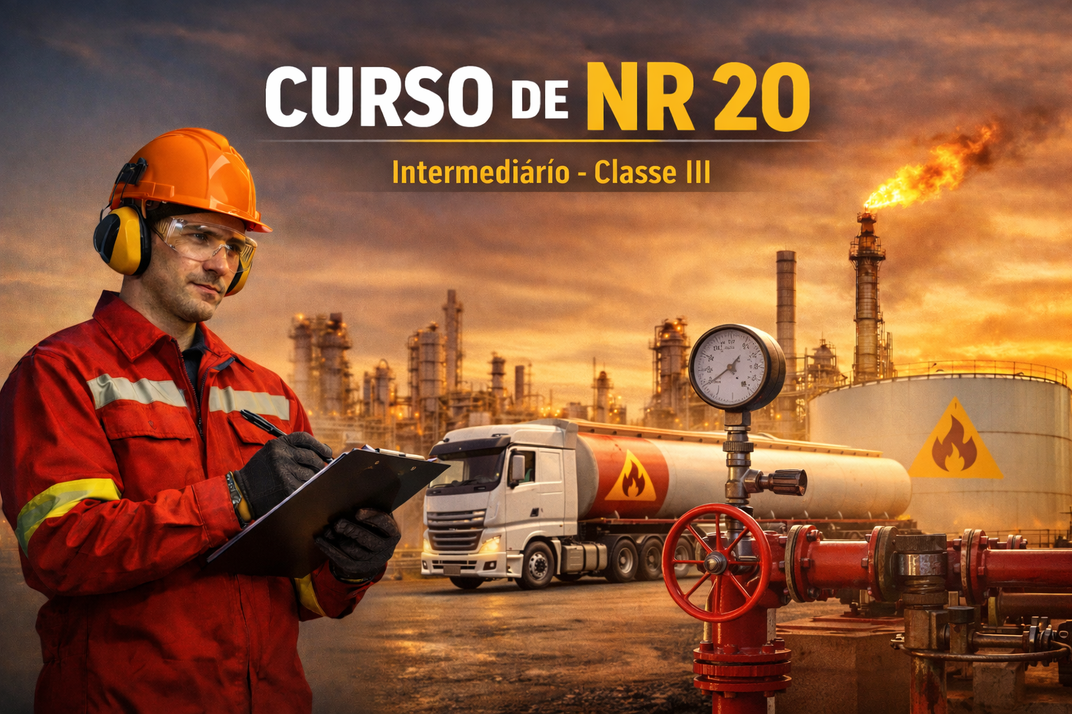 NR 20 – Trabalho com Inflamáveis e Combustíveis Intermediário Classe III